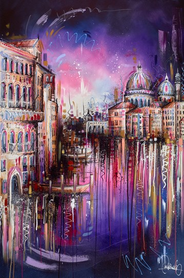 Reflections of Venice by Samantha Ellis - Original Painting on Box Canvas